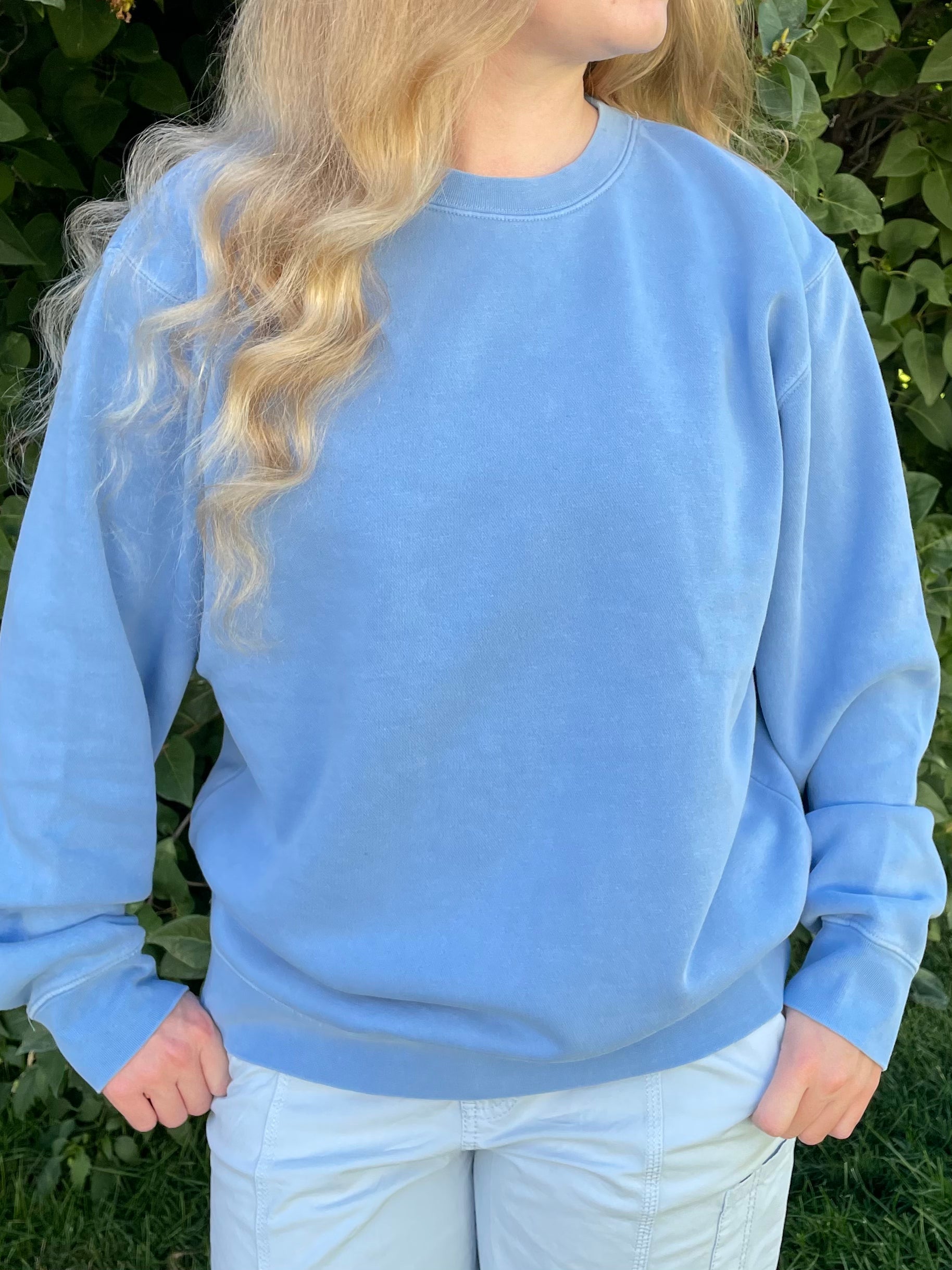 Baby Blue crewneck sweatshirt (light blue)