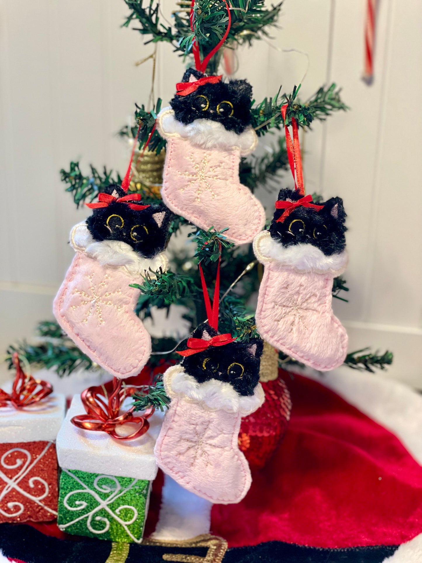 Stocking Kitty Ornament-Hand Made