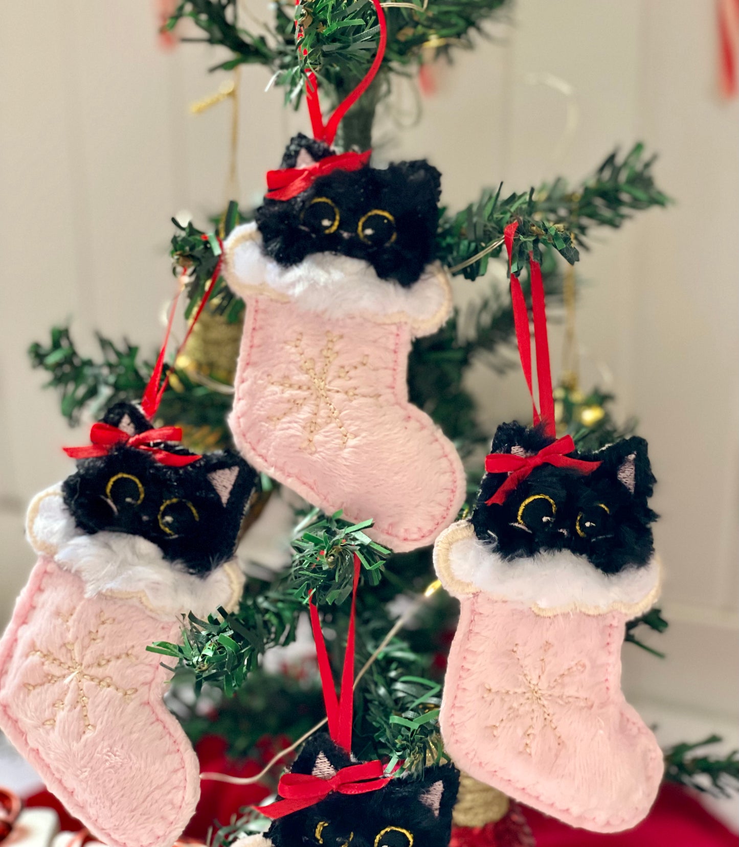 Stocking Kitty Ornament-Hand Made