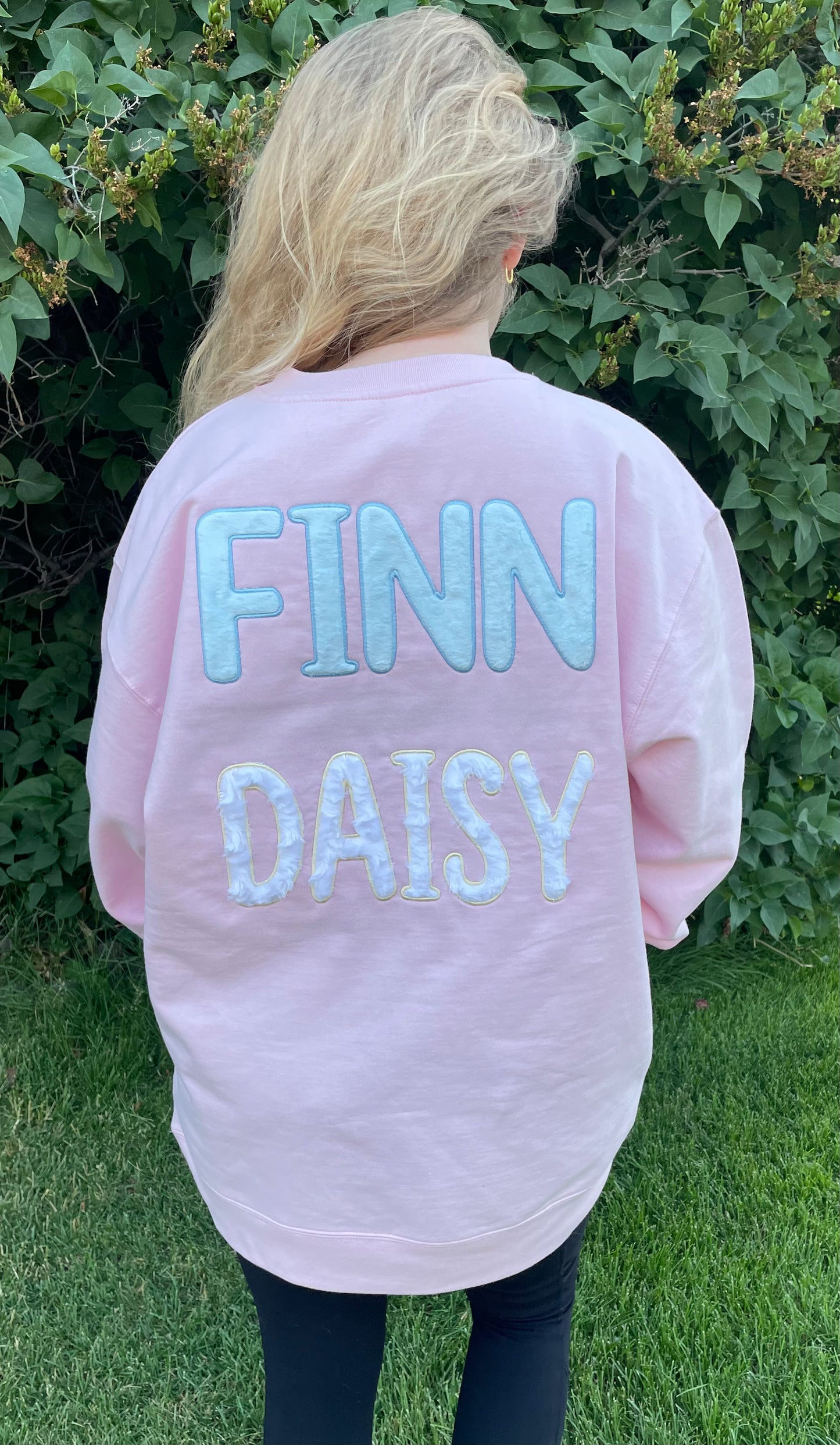 Add your pet's name on the back of your sweatshirt!